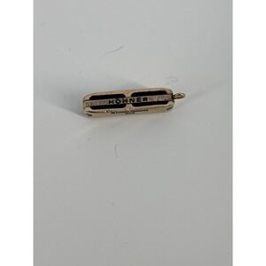 Vintage Hohner Meisterklasse 580 Harmonica Pendant Charm Pin Gold Tone